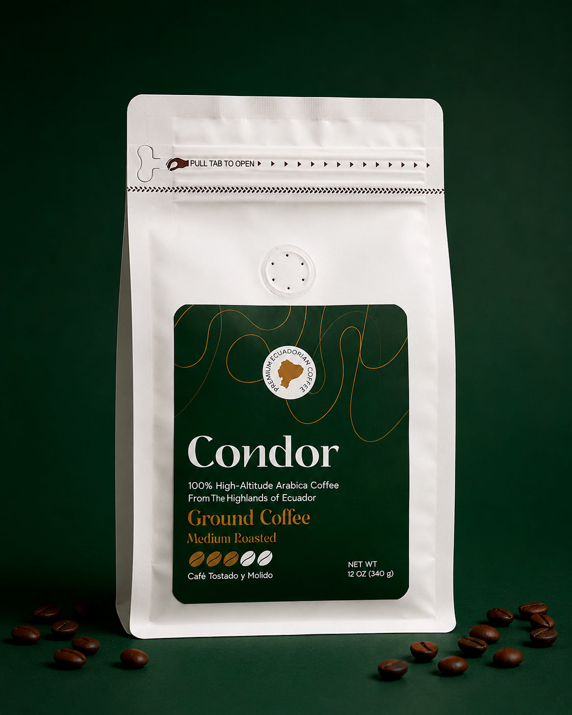 Title: Condor Coffee – Premium Ecuadorian Arabica Coffee – 12 oz